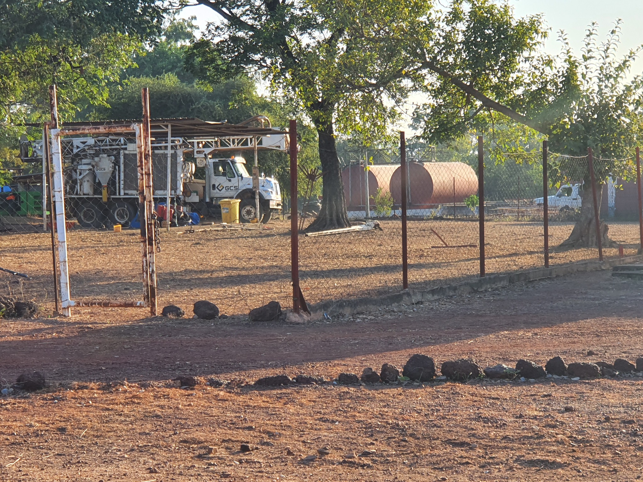 Foreuse en opération